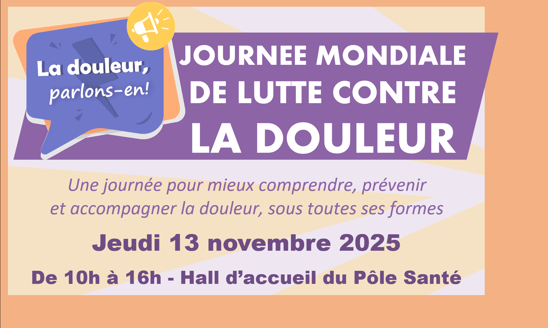 Journée Mondiale de Lutte contre la Douleur au CH Côte de Lumière