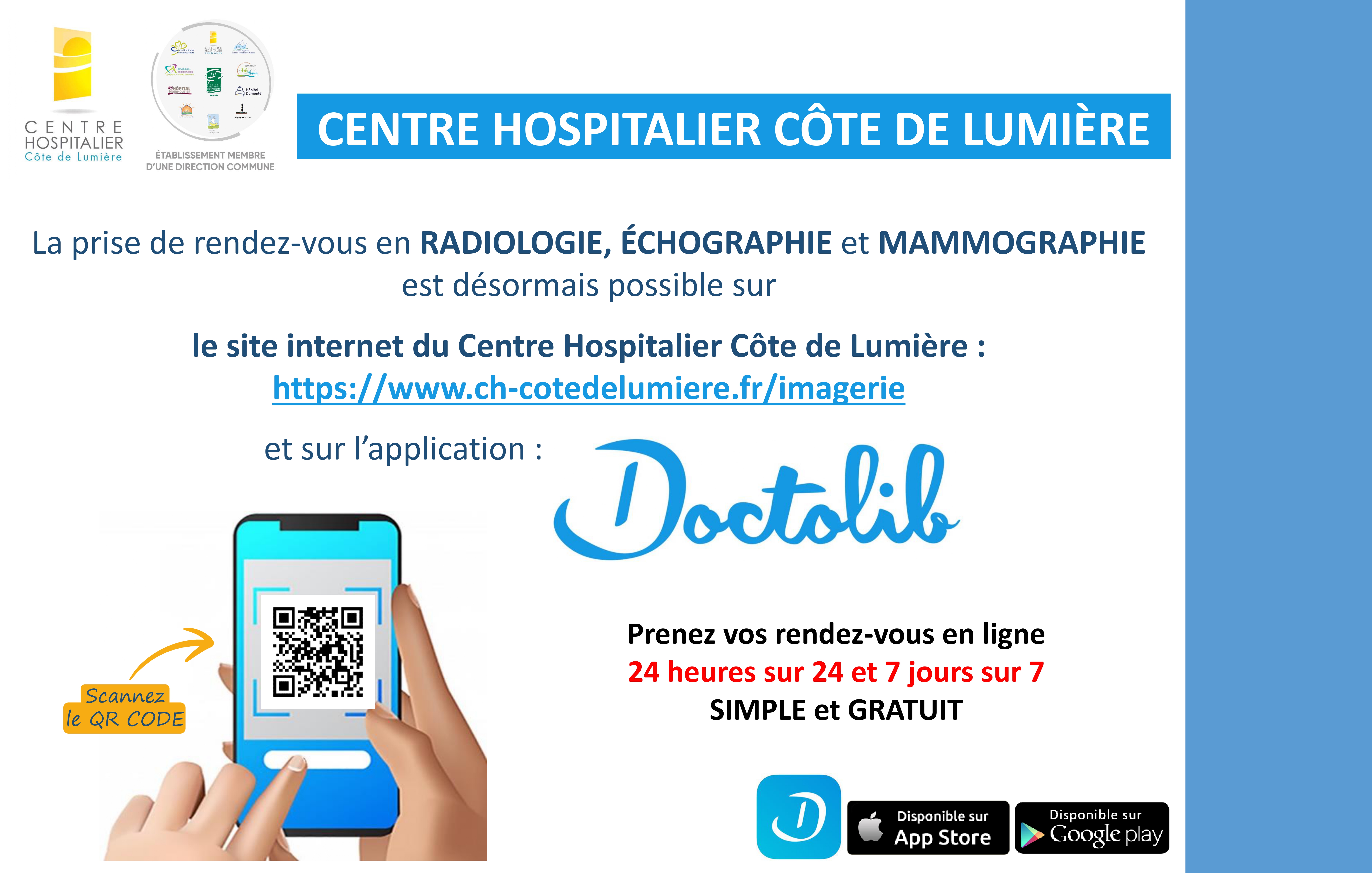 Prise de rendez-vous sur Doctolib en radiologie, échographie et mammographie
